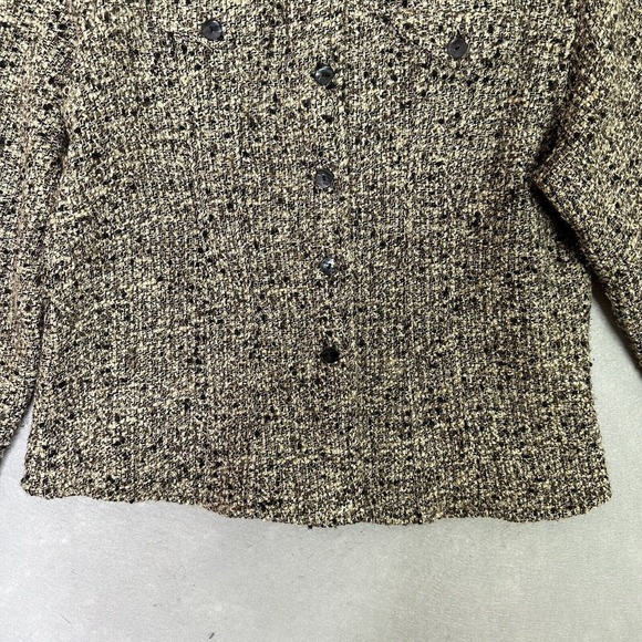Chicos Sweater Jacket Women Sz 3 XL 16 Tweed Boucle Wool Mohair Blend Shacket - Picture 5 of 15